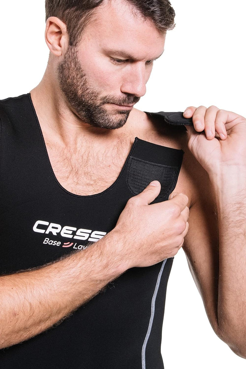 Cressi Base Layer Man 2.5mm - Tauchunterzieher Neopren 2.5mm, Schwarz, für Herren Shorts Vest XXL, S