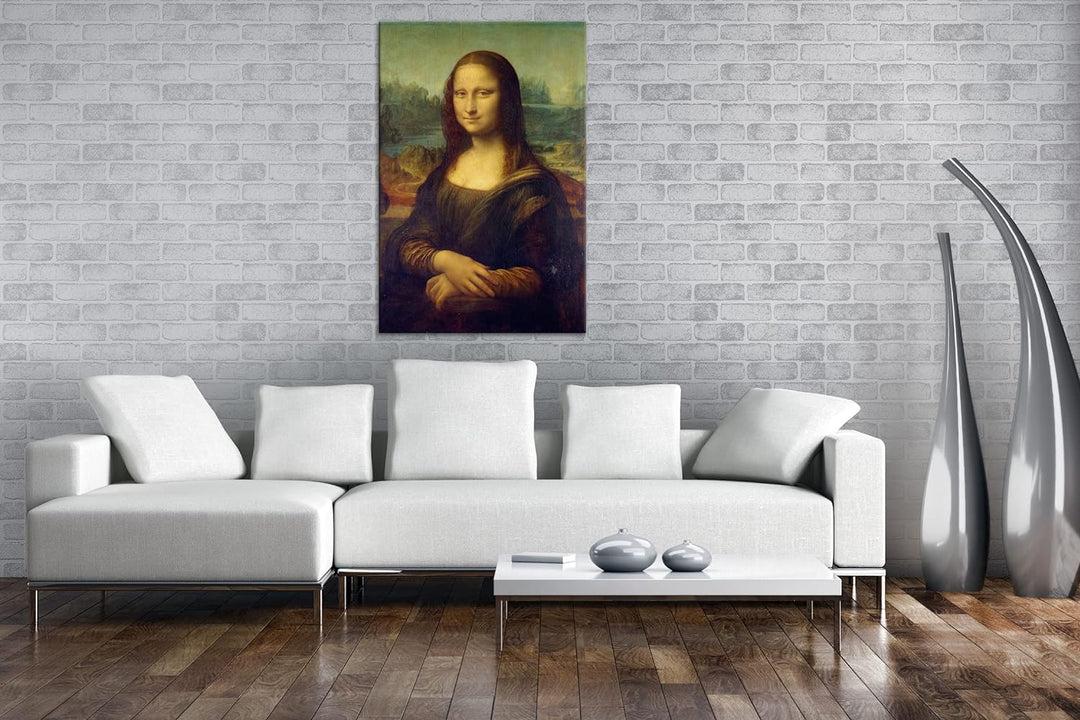 deyoli Die Mona Lisa von Leonardo Da Vinci Format:75x50 cm als Leinwandbild, Motiv fertig gerahmt au