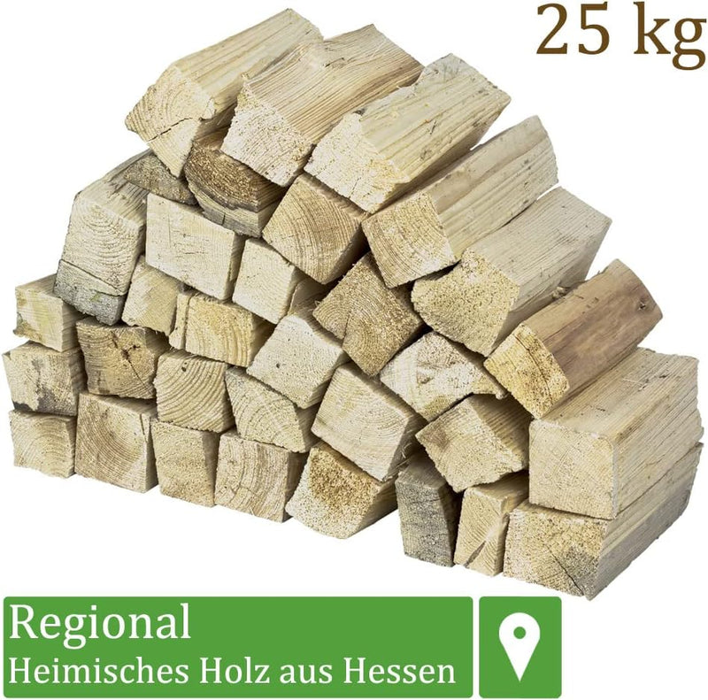 Brennholz Kaminholz Kiefer Holz 25 kg Für Ofen und Kamin Kaminofen Feuerschale Grill Feuerholz Holzs