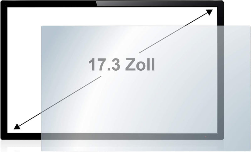 BROTECT 17.3" Panzerglasfolie Schutzfolie für Touch-Panel PCs mit 17,3 Zoll (43.9 cm) [383 x 215 mm,