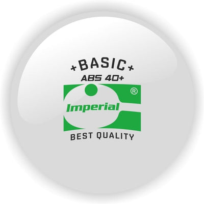 Imperial ABS Basic 40+ Tischtennisball | Plastik | Weiss | Trainingsball 144, 144