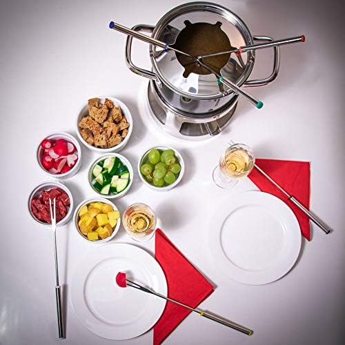 Spring Interlaken Fondue-Set, Edelstahl, schwarz, Ø 16 cm