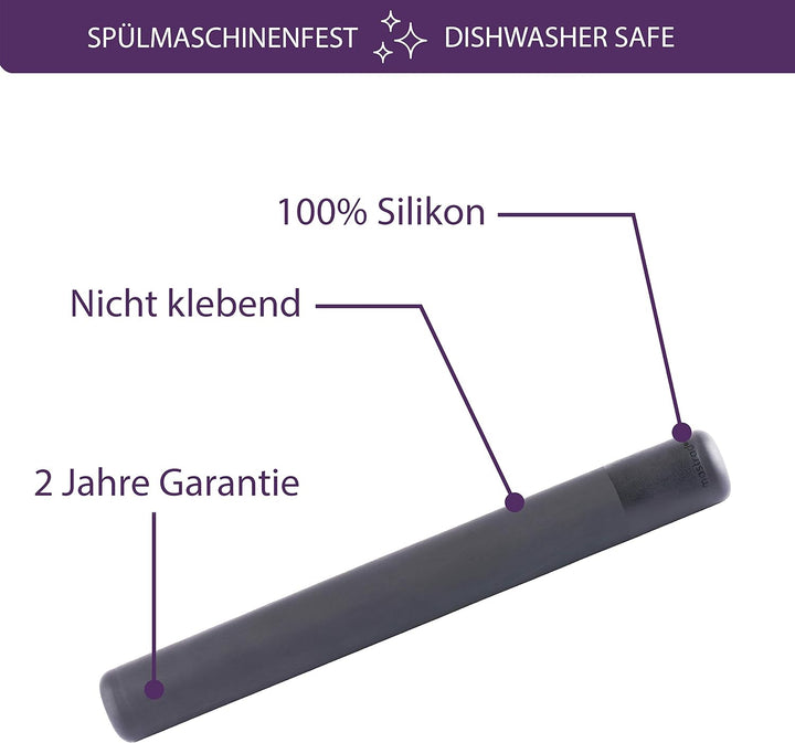 Mastrad Teigroller – hochwertiges Nudelholz (41cm) – mit Anti-haft Funktion – aus BPA-freiem Silikon