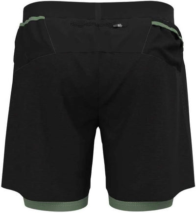 Odlo Herren 2-in-1 Laufshorts X-alp Trail 6 Inch_323452 M Black - Loden Frost, M Black - Loden Frost