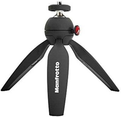 Manfrotto PIXI Tischstativ (Mini Stativ, Made in Italy, für Compact System Kamera und spiegellose Ka