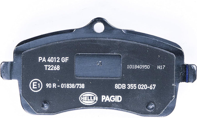 HELLA PAGID 8DB 355 020-671 Bremsbelagsatz - T2268 - Dicke/Stärke: 18.7mm - Bremssystem: Lucas - mit