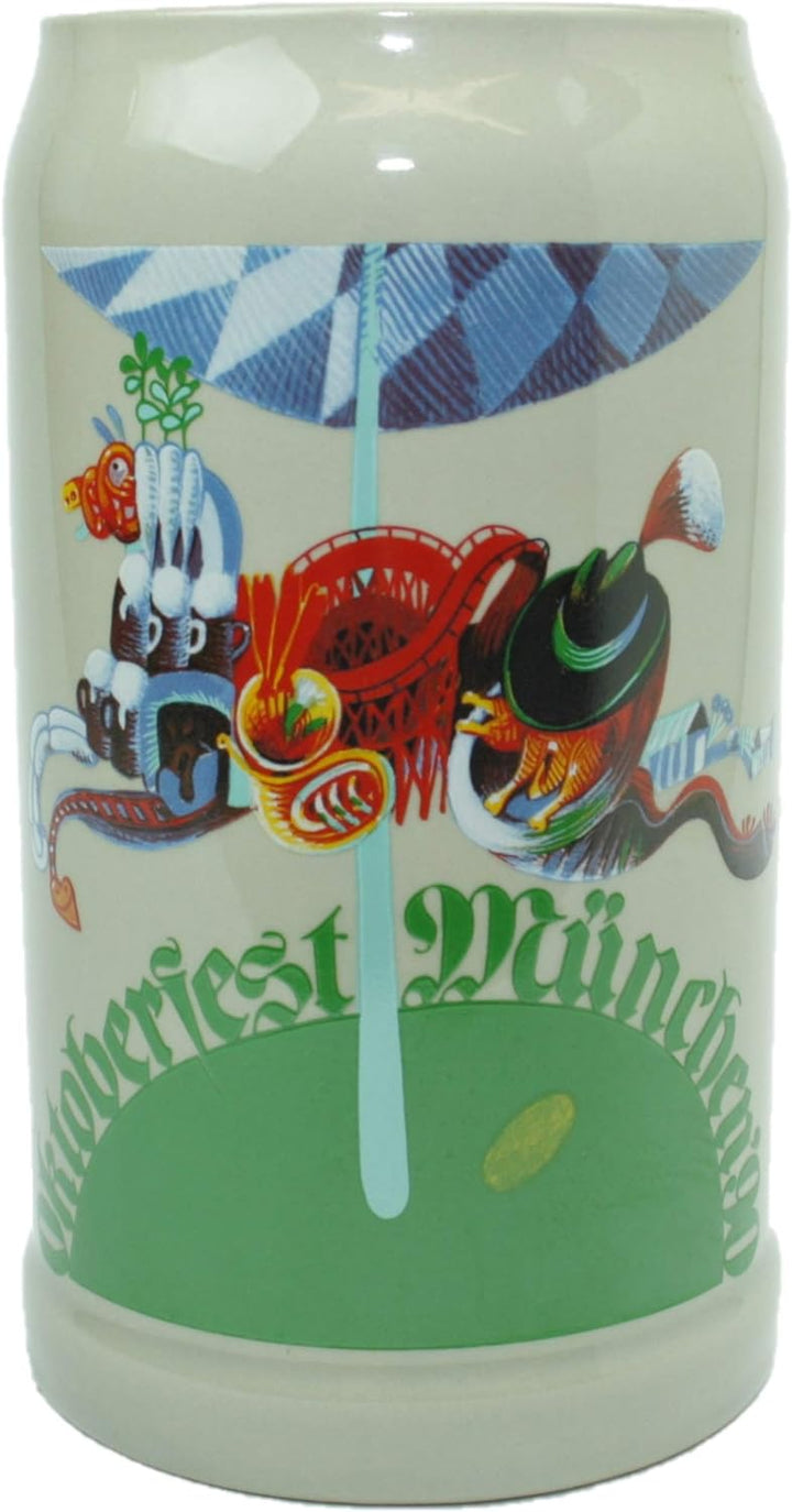 Steinfixx® - Original Oktoberfestkrug 1990 I Jahrgangskrug I Jahreskrug I Wiesnkrug I Sammlerkrug