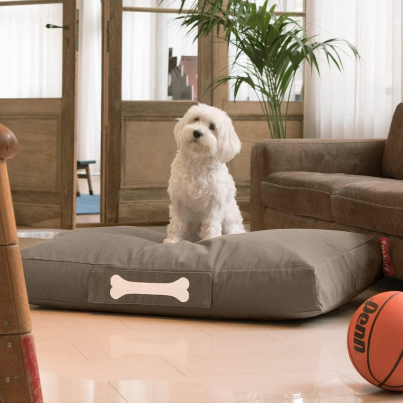 Fatboy® Doggielounge Stonewashed | Hundekissen Taupe | Abwaschbares Hundebett für grosse und kleine