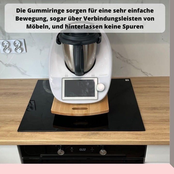 STAFECO® Gleitbrett für Thermomix Premium TM6 TM5 Zubehör Rollbrett Slider müheloses Verschieben & s