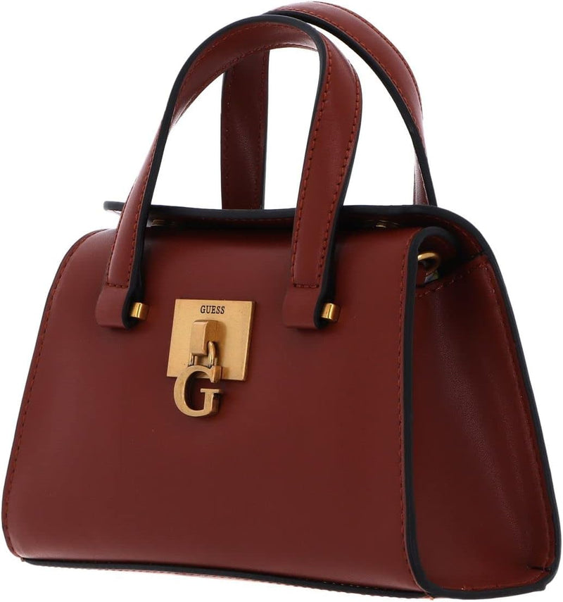 GUESS Stephi Mini Satchel Bag Whiskey