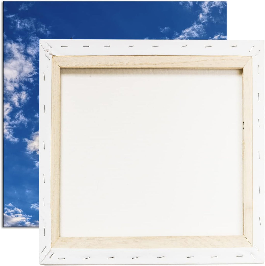 Spitze des Berliner Fernsehturms Format: 70x70 cm als Leinwandbild, Motiv fertig gerahmt auf Echthol