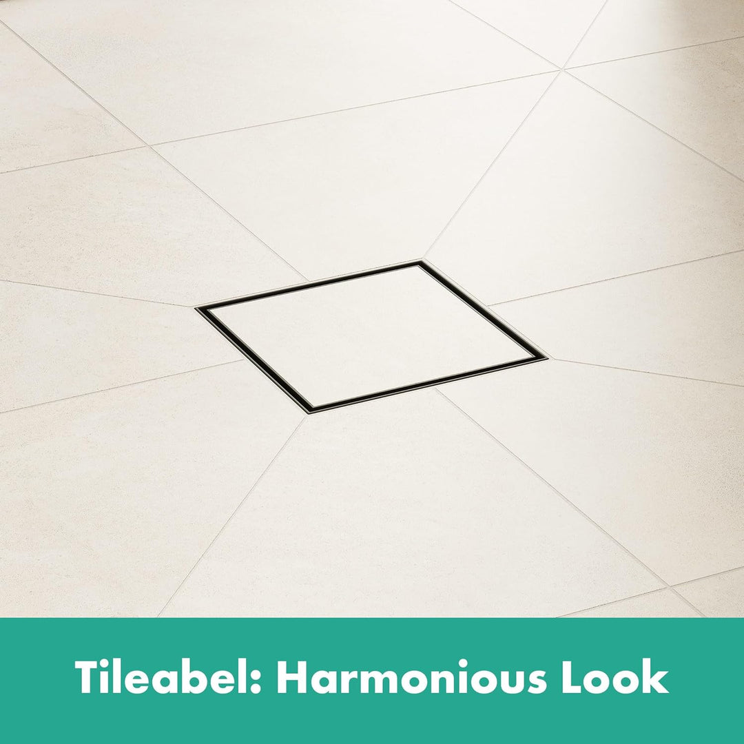 hansgrohe 56247800 RainDrain Point Punktablauf 100/100 rückseitig befliesbar Edelstahl gebürstet Kom