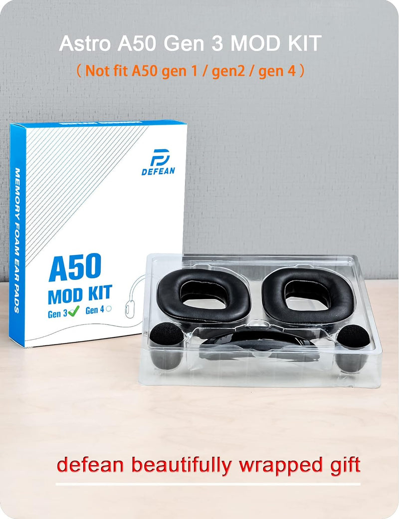 A50 Gen 3 Mod Kit – defean Ersatz-Ohrpolster und Kopfband, kompatibel mit Astro A50 Gen 3 Headset, O