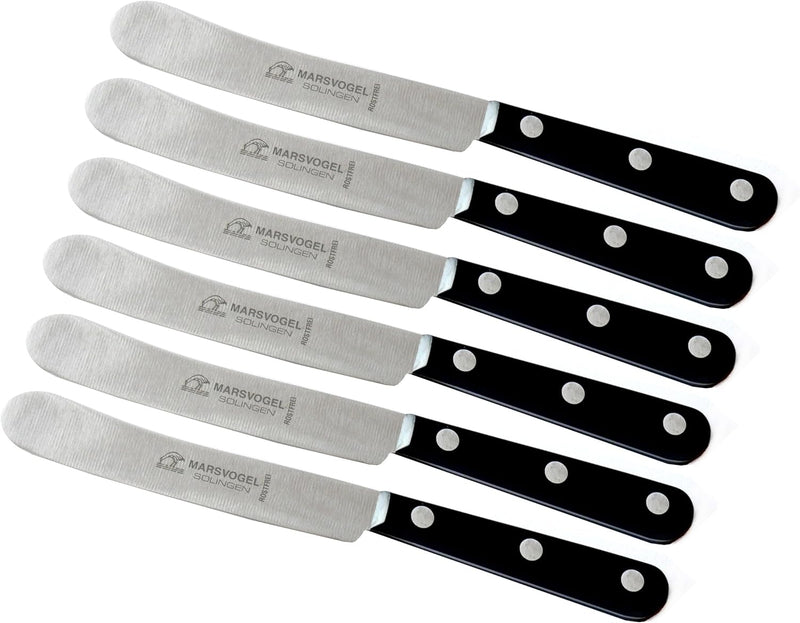 6 Stück Buckels Messer POM Marsvogel Solingen 