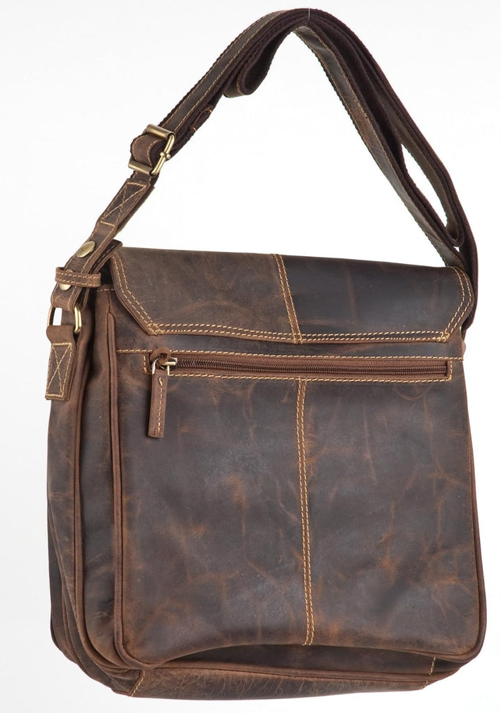 Green Burry Überschlagtasche Vintage braun 1729-25