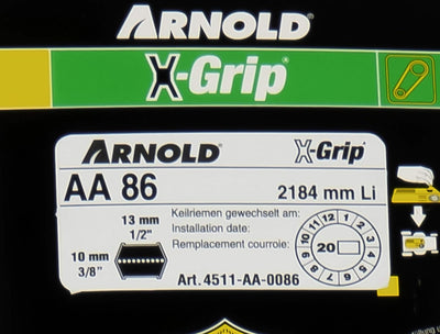 ARNOLD - X-Grip Hexagonal-Keilriemen, AA86; 4511-AA-0086