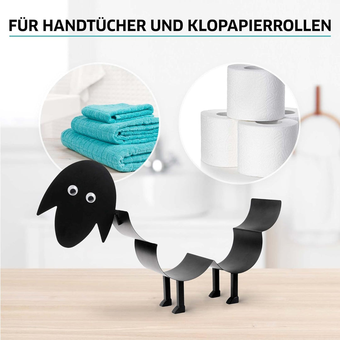 Gadgy Klopapierhalter Schaf | Toilettenpapier aufbewahrung | Klorollenhalter | Ersatzrollenhalter |