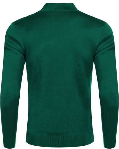 COOFANDY Männer Langarmshirt Knit Unterhemd 1/4 Zipper Sweatshirt Langarm Regular Fit Pullover Dunke