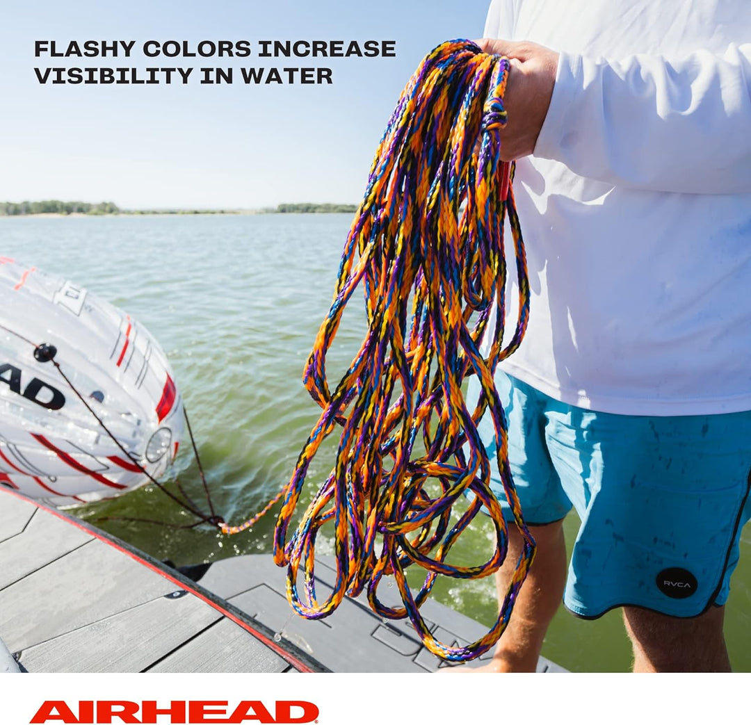 Airhead Tow Rope for 1-6 Rider Towable Tubes, 1 Section, Multiple 1-4 Rider, 1-4 Rider