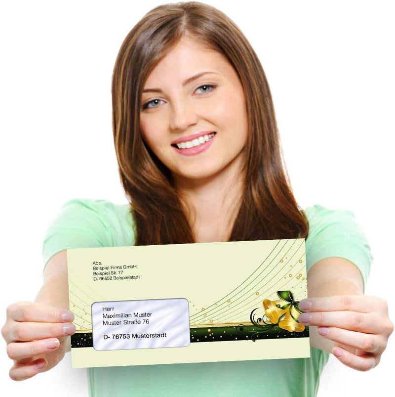 Briefpapier Sets Motivpapier Briefpapier mit Umschlag Weihnachten, WEIHNACHTSSYMBOLE 100 Blatt Brief