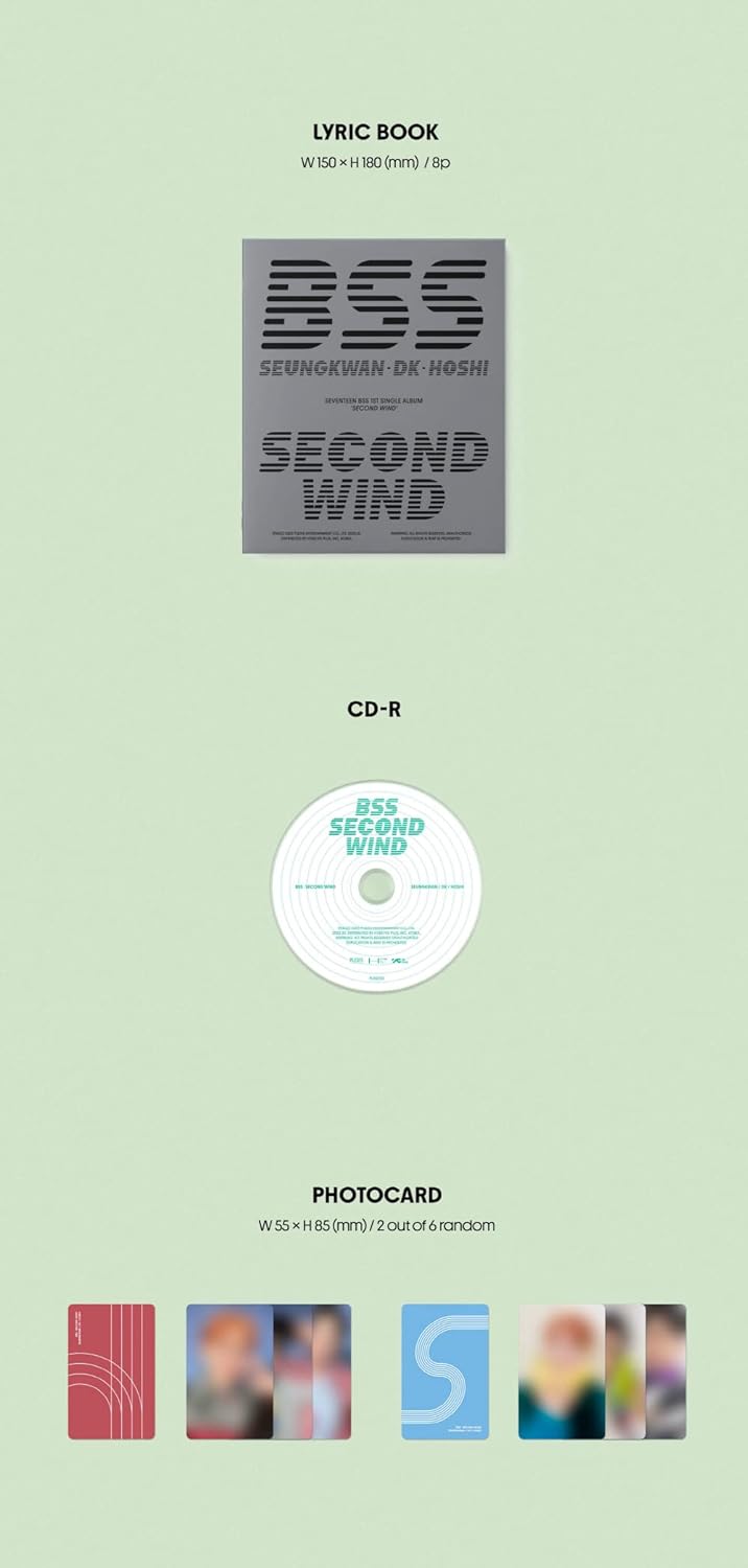 BSS BooSeokSoon (SEVENTEEN) - 1st Single Album SECOND WIND CD + Extra Photocards