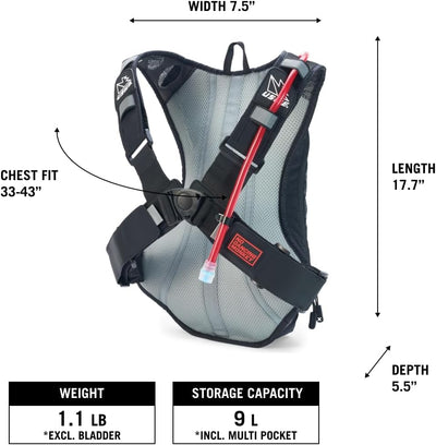USWE Unisex – Erwachsene Outlander Trinkrucksack 9 Liter Gelb, 9 Liter Gelb
