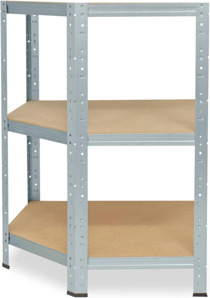 shelfplaza® 90x60x30cm Home Eckregal Schwerlast verzinkt/Metallregal Eckregal stehend 3 Böden je 175