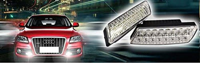 BLUETECH Ultra kleine universale LED Tagfahrleuchten/Tagfahrlichter mit 16 SMD LEDs R87 Modul E-Prüf