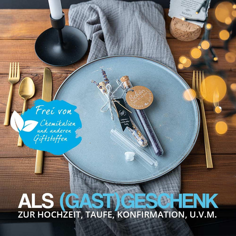 Tuuters 100 Stück Reagenzgläser aus Glas mit Verschluss (160 x Ø 16mm) Glasröhrchen mit Deckel für L