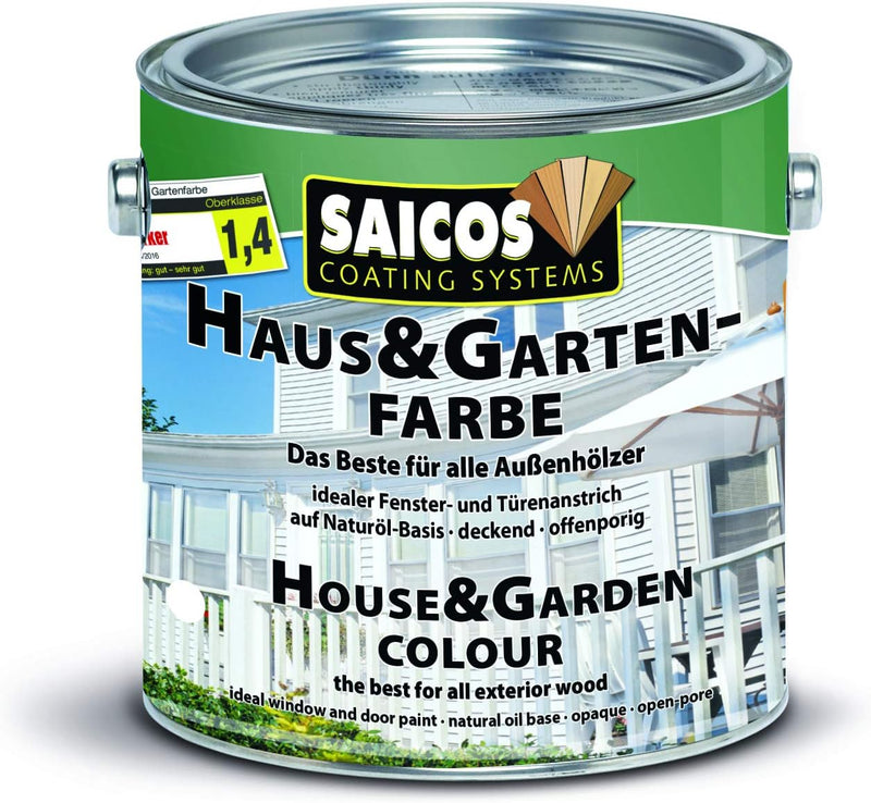 Saicos Colour GmbH 700 2001 Haus und Gartenfarbe, Weiss, 10 Liter, 10 Liter