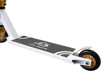COX SWAIN Stunt Scooter Ramp-X345 - ABEC 9 und PU Rollen! - Super Heavy Quality! Schwarz/Gold, Schwa