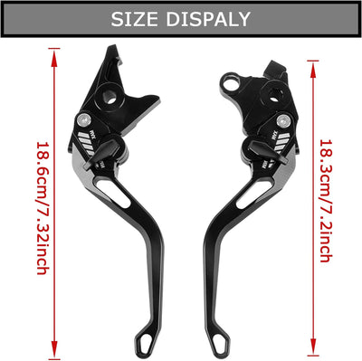 Motorrad Bremshebel Kupplungshebel, PSLER® 1 Paar Hebel Länge 147 mm / 5,8 Zoll Kupplungs und Bremsm