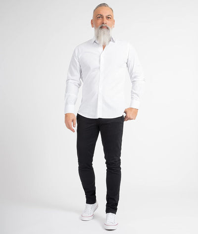 Indumentum Chino Hose Basic Slim Fit IS-305 31W / 32L Schwarz, 31W / 32L Schwarz
