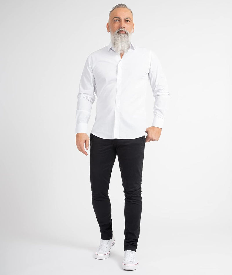 Indumentum Chino Hose Basic Slim Fit IS-305 31W / 32L Schwarz, 31W / 32L Schwarz