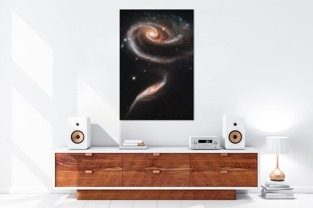 deyoli gigantisches Universum im Format: 100x70 als Leinwandbild, Motiv fertig gerahmt auf Echtholzr