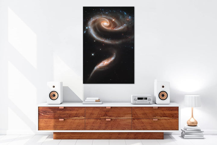 deyoli gigantisches Universum im Format: 100x70 als Leinwandbild, Motiv fertig gerahmt auf Echtholzr