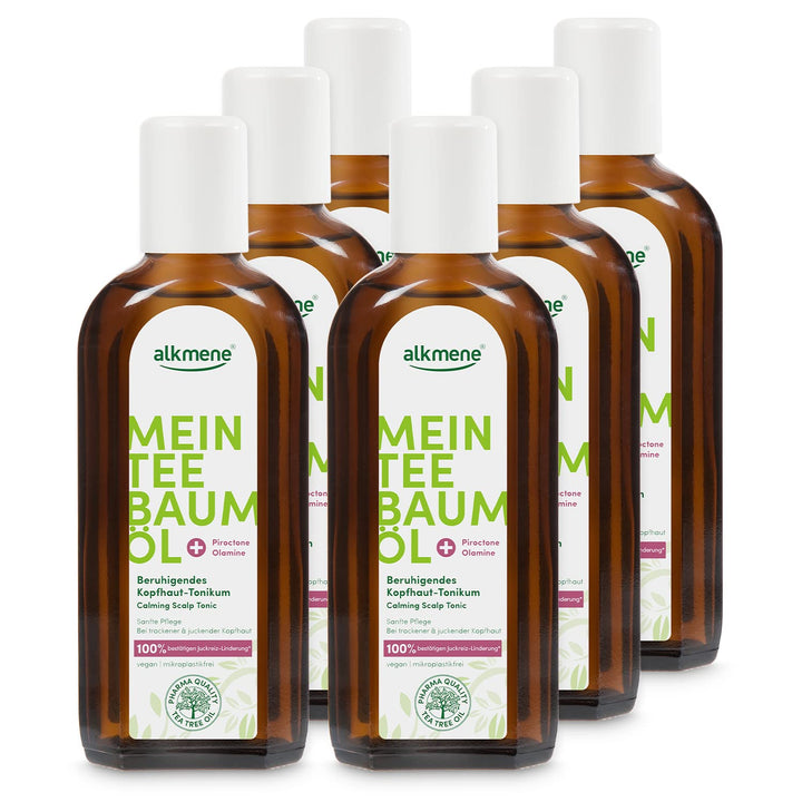 alkmene Mein Teebaumöl Kopfhaut Tonikum 6x 250 ml Juckreiz Linderung 100% bestätigt - naturreines Te