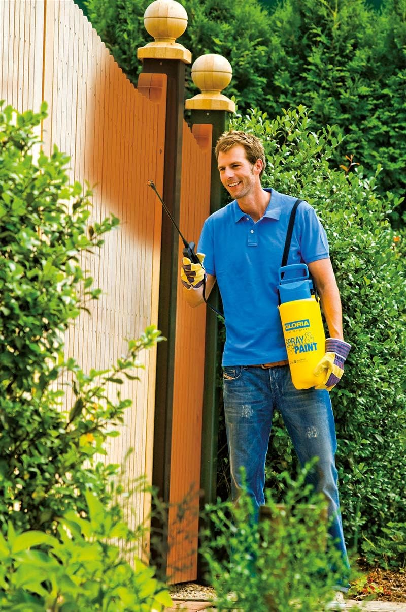 GLORIA Drucksprüher Spray & Paint | 5 L Farbsprüher/Ölsprüher | auch für Lasuren, Lacke 5L Hobby-Far