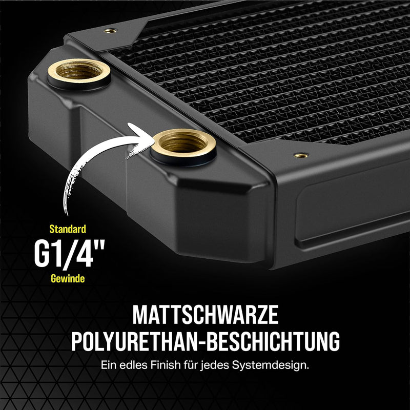 Corsair Hydro X Series XR5 360 mm NEO Radiator für Wasserkühlung – Kupferkanäle – Optimiert für Gerä