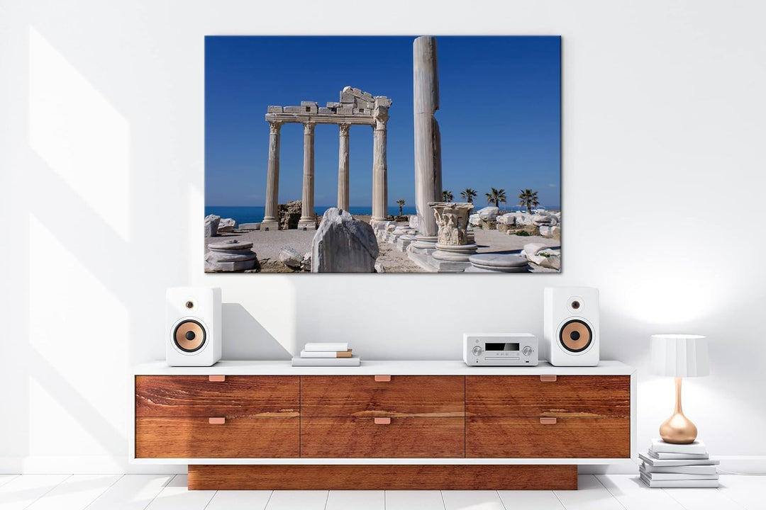 deyoli antikes Tempel Bauwerk in Türkei im Format: 100x70 als Leinwandbild, Motiv fertig gerahmt auf