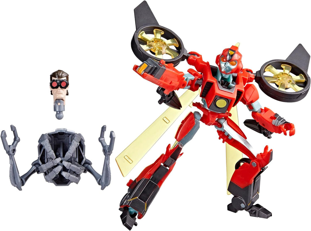 Transformers EarthSpark Figur Terran Twitch Deluxe Klasse 12,5 cm Roboter Spielzeug für Kinder ab 6