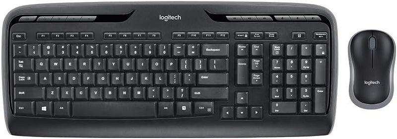 Logitech MK330 Kabelloses Tastatur-Maus-Set, 2.4 GHz Verbindung via Unifying USB-Empfänger, 4 progra