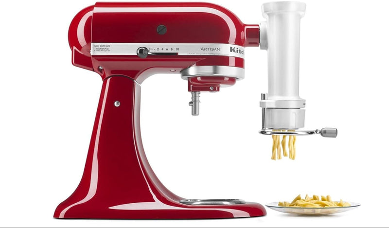 KitchenAid KSMPEXTA Nudelpresse-Aufsatz, Edelstahl, Weiss/opulenter Garten, Nudelpresse-Aufsatz