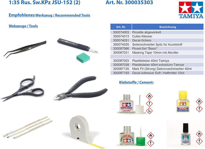 Tamiya 300035303 - 1:35 WWII Russischer Kampfpanzer JSU-152 (2), grün