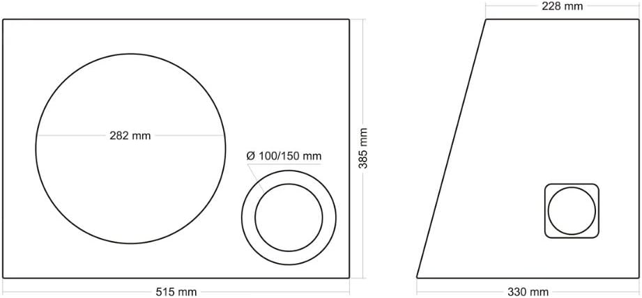 Maxxcount Bassreflex Subwoofer-Leergehäuse 12″/30cm 40L (12mm Wandstärke)