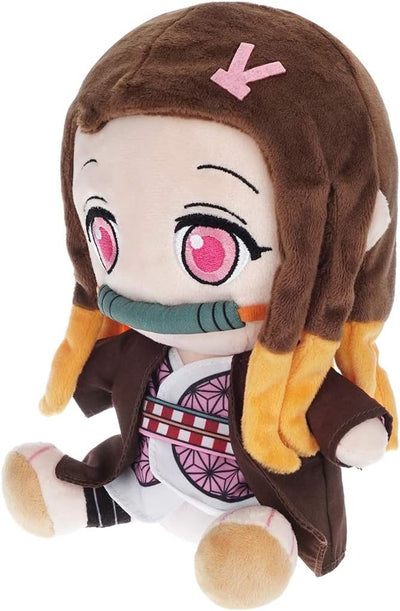 CoolChange Nezuko Kamado Plüschfigur aus D. Slayer | Chibi Kuscheltier | 21cm