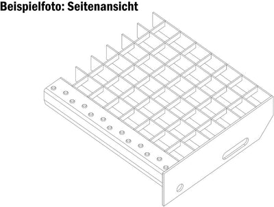 SPH Gitterroststufe verzinkt 500x240mm Maschenweite 30x30mm