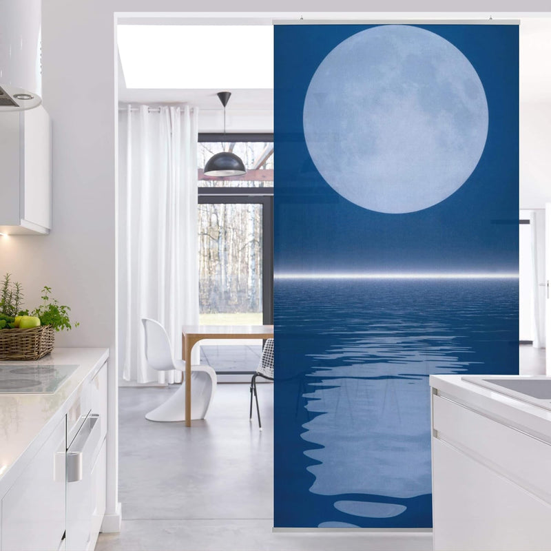 Bilderwelten Raumteiler Silver Moon Rise 250x120cm ohne Halterung 250x120cm without hanger, 250x120c