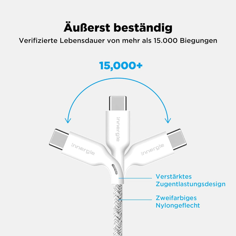 Innergie C-L 1,8 m USB-C auf Lightning Kabel Apple Mfi zertifiziert 3A Schnellladekabel 480 Mbit/s D