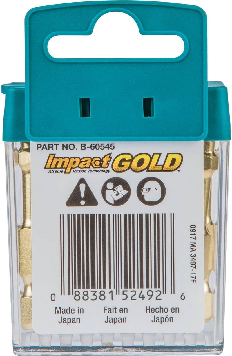 Makita B-60545 Impact Gold T25 Torx 2″ Power Bit, 15/Pk